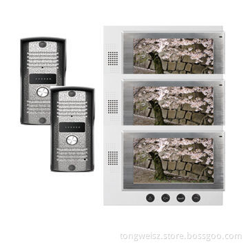 7" TFT digital LCD door control system, CMOS camera, support 4 monitors, 2 cameras, IR nightNew